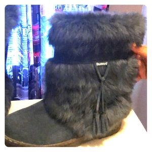 Real fur boots, worn 3 times